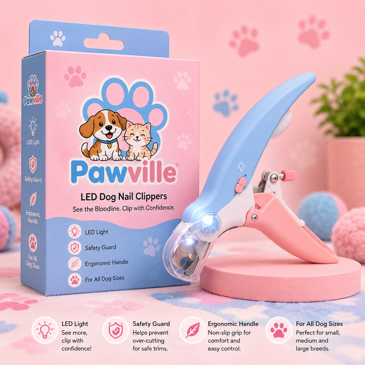 Professional LED Dog Nail Clippers